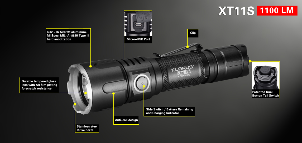 Klarus XT11S, XP-L HI V3, USB