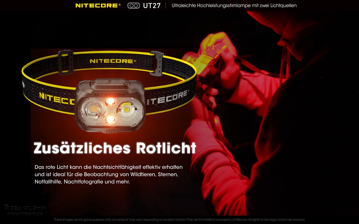 Nitecore UT27 V2 Dual Power Kopflampe