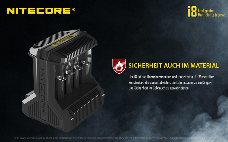 Nitecore I8, 8 Schacht Ladegerät