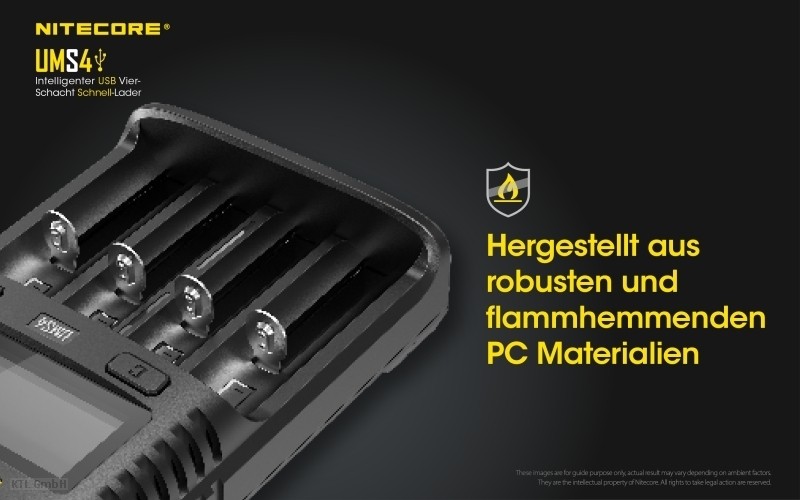 Nitecore UMS4 4 Schacht USB Ladegerät