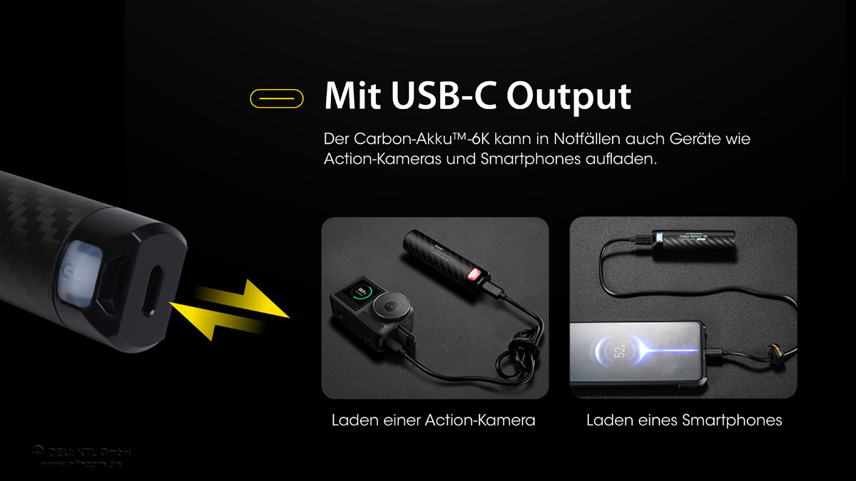 Nitecore Carbon Battery K6, 6000mAh