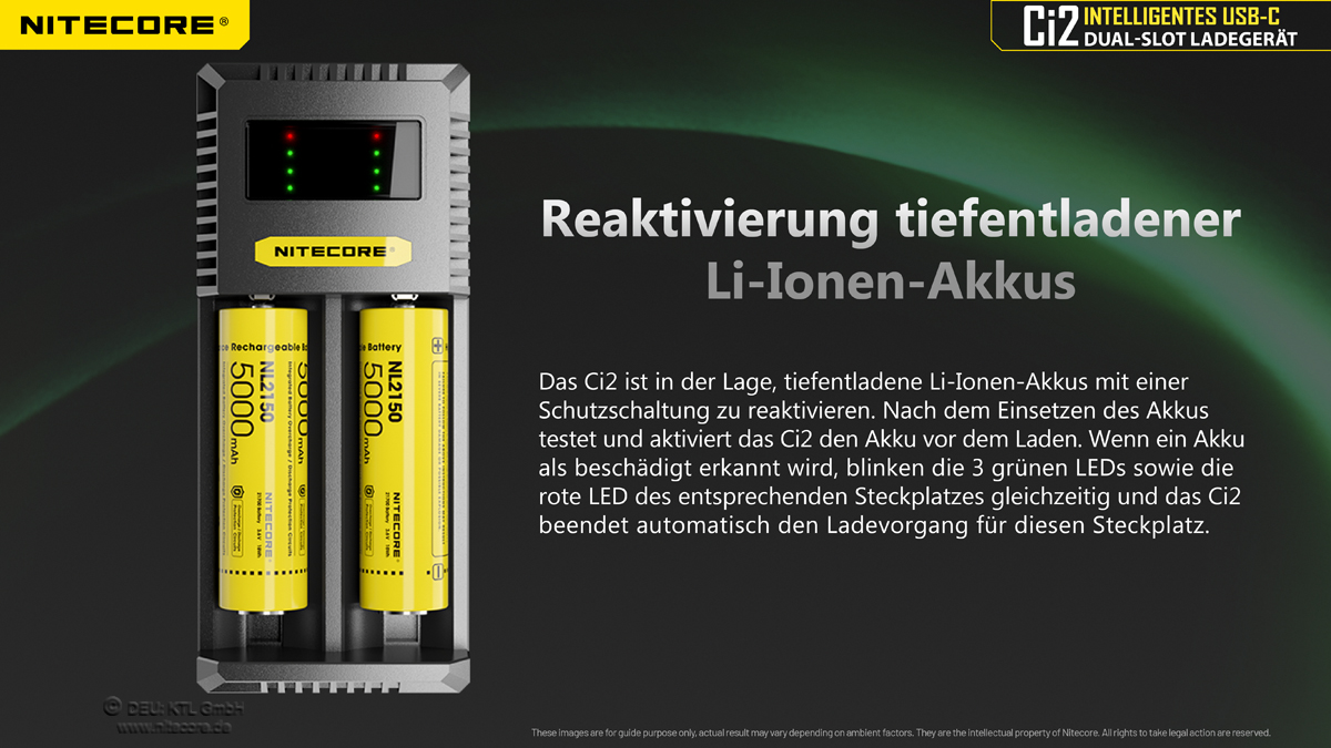 Nitecore USB-C Ladegerät CI2