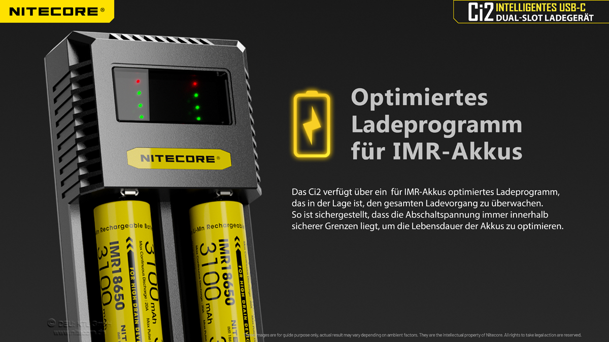 Nitecore USB-C Ladegerät CI2