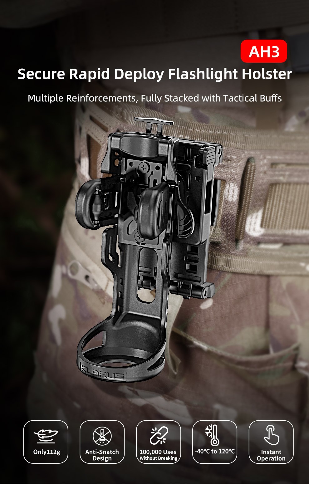 Klarus AH3 Taktisches Holster