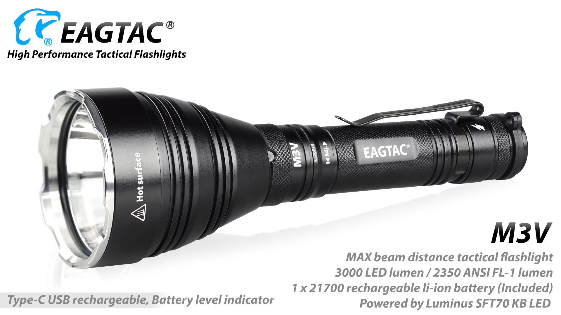 Eagtac M3V, Luminus SFT70 LED