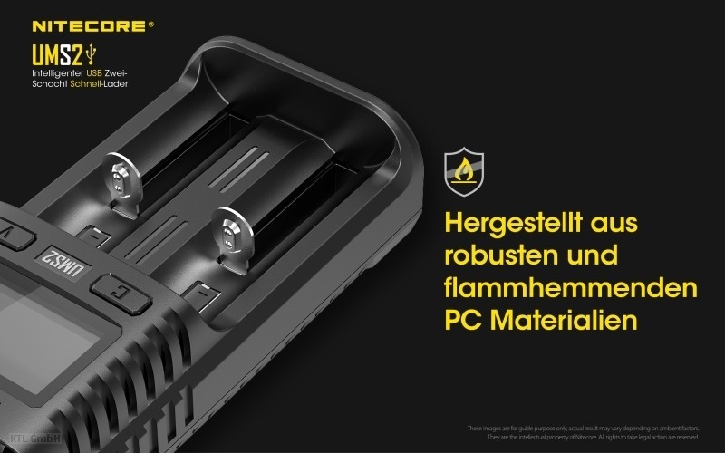 Nitecore UMS2 2 Schacht USB Ladegerät