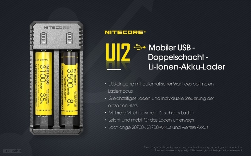 NITCORE USB Lader UI2