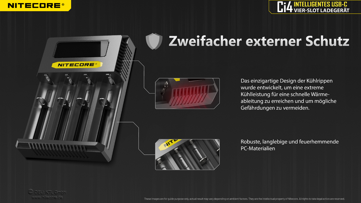 Nitecore USB-C Ladegerät CI4