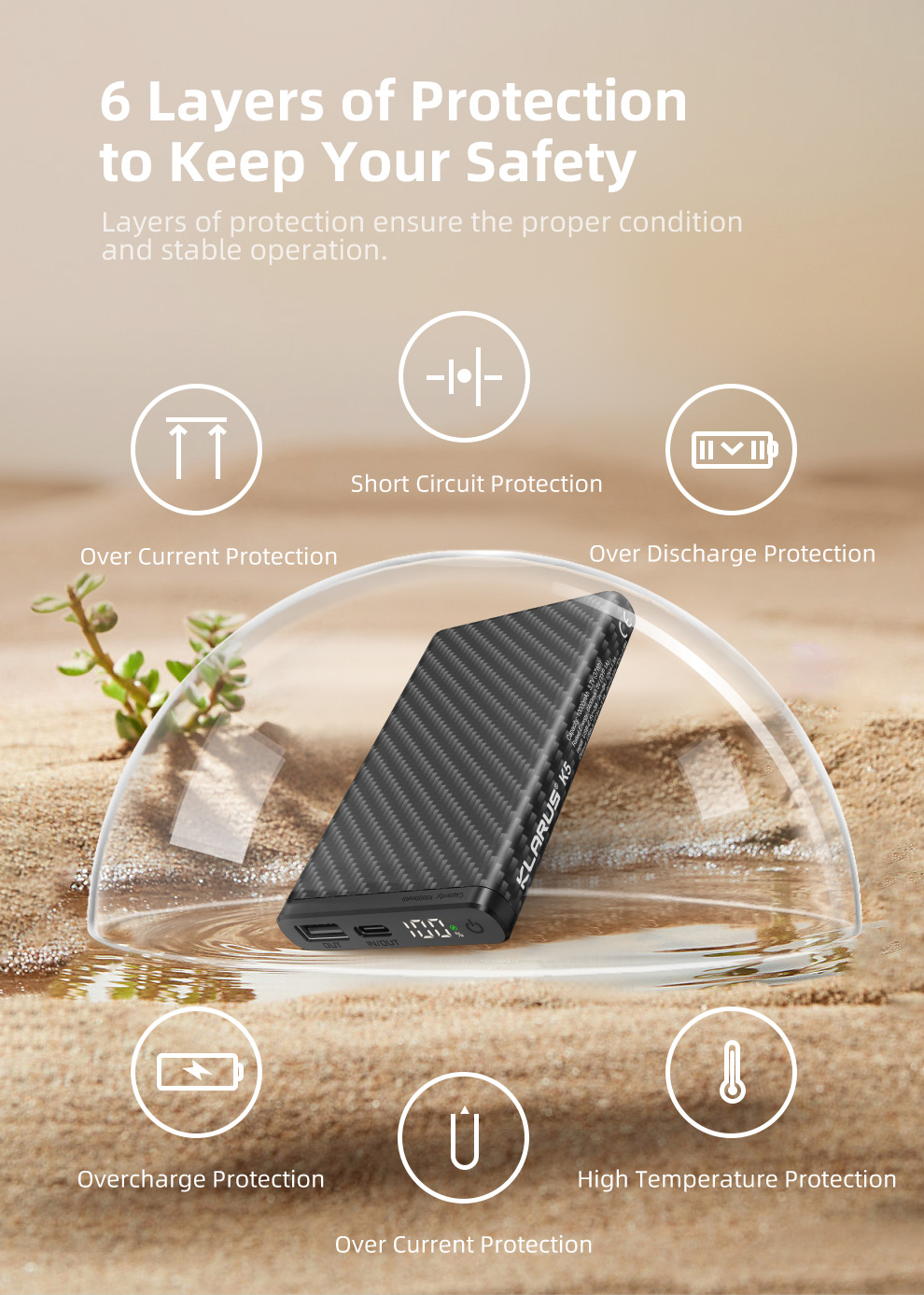 Klarus K5 V2, Carbon Powerbank, 10000mAh