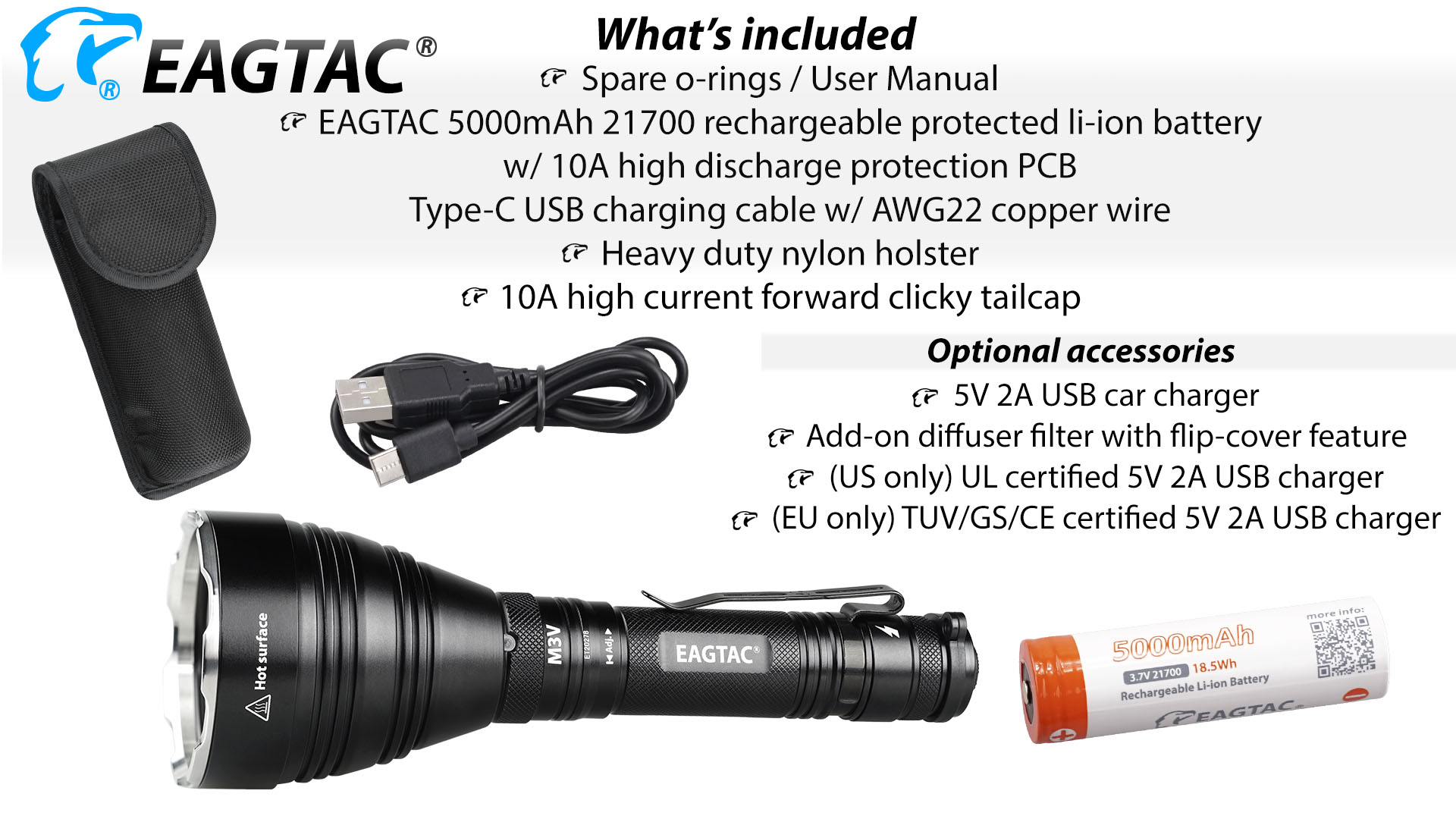 Eagtac M3V, Luminus SFT70 LED