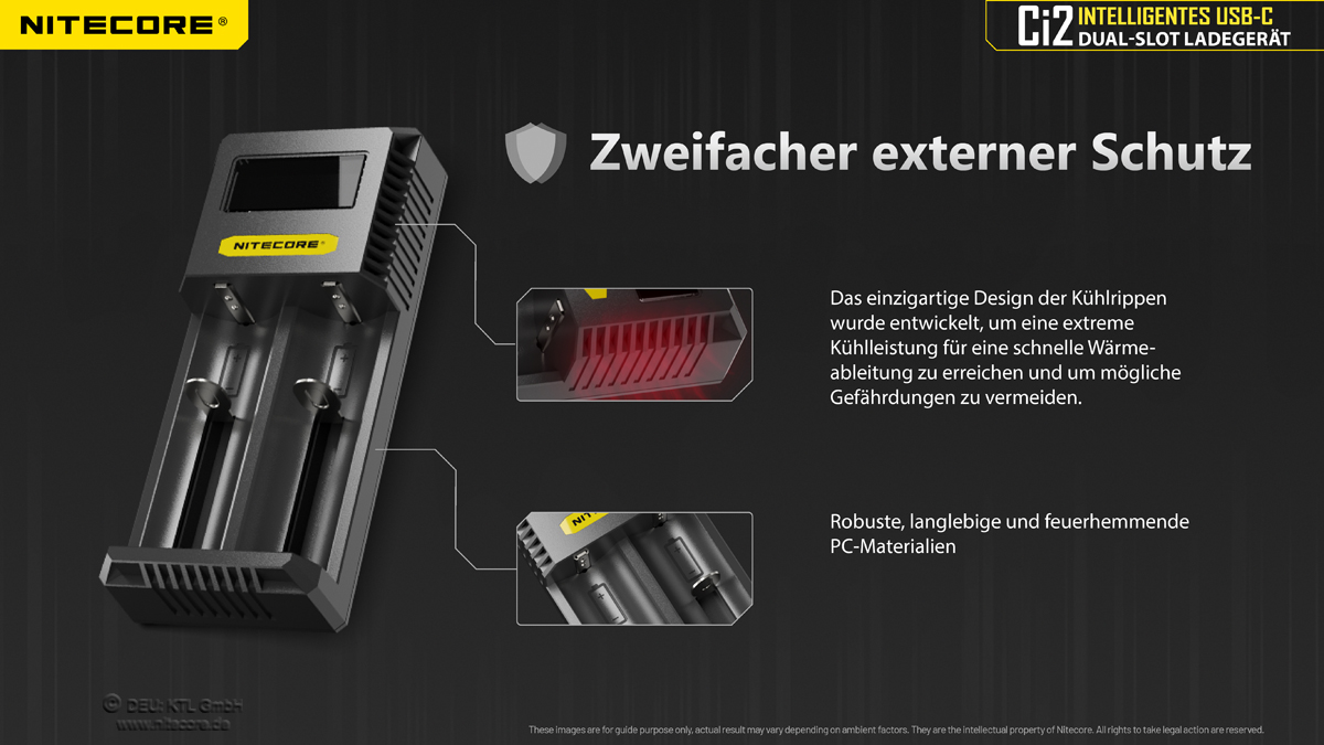 Nitecore USB-C Ladegerät CI2