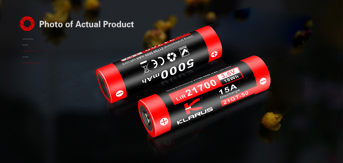 Klarus 21700 Lithium Akku, 21GT-50, 5000mAh