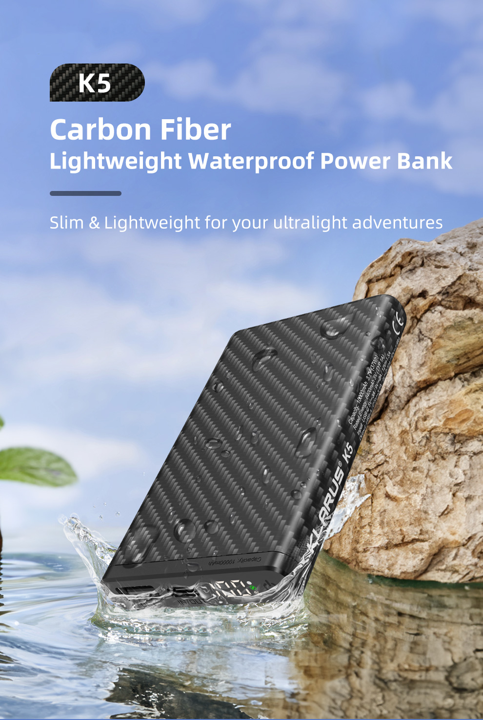 Klarus K5 V2, Carbon Powerbank, 10000mAh